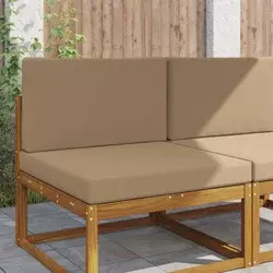 Jastuk za vanjsku sofU 2 pcs Sivo-smeđa Poliester