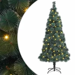 Umjetna božićna jelka s lampicama s stalakom Zelena 180 cm PET