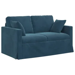 Vidaxl Kavč Modra 138 x 78 x 80 cm Žamet