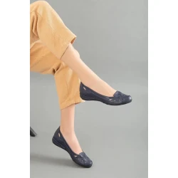 Kožne ženske espadrile teget boje