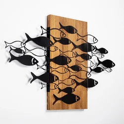 Atelier Del Sofa Zidna dekoracija Shoal, 58x88 cm, Crna