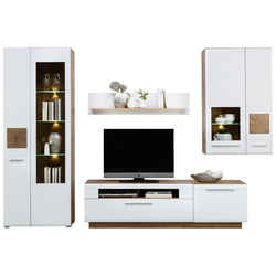 Hom`in DNEVNI REGAL, bela, barve hrasta