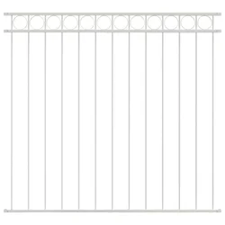 Vidaxl Element Ograje ASSEN Bela 170 x 150 cm Jeklo