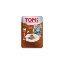 TOMI Sos za mačke Grain Free - Ćuretina u želeu od spanaća 100g