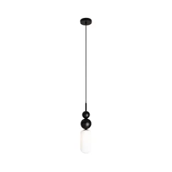MAXLIGHT P0641 - Luster na sajli NOVA 1xG9/12W/230V prečnik 12 cm crna