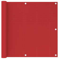 Balkonski zastor crveni 90 x 500 cm HDPE