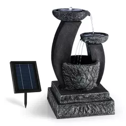 BLUMFELDT FANTAGHIRO, UKRASNA FONTANA, VRTNA FONTANA, 3W SOLAR, LED, POLYRESIN, IZGLED KAMENA