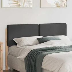 Tapecirani uzglavlje s uzglavljem Smeđa i tamno siva 120 cm
