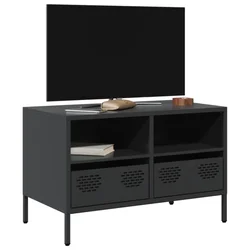 TV ormarić crni 68 x 39 x 43,5 cm hladno valjani čelik