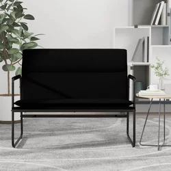 Klupa crna 100 x 64 x 80 cm od umjetne kože