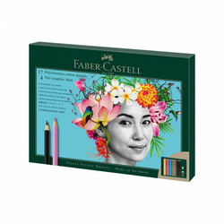 Faber-Castell - Barvice Faber-Castell Polychromos & Pitt, 21 kosov + radirka in svinčniki