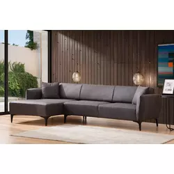 Atelier del Sofa Ugaona garnitura Belissimo 95x67x140cm Tamnosiva