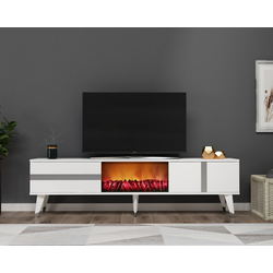Hanah home TV Komoda Vania Belo-Srebrna