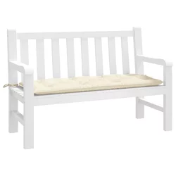 Jastuk za vrtnu klupu krem 120 x 50 x 7 cm od tkanine Oxford