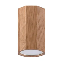 Sollux SL.1033 - Plafonska spot svetiljka ZEKE 1xGU10/40W/230V, prečnik 10 cm, hrast