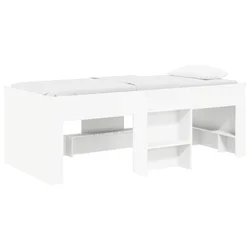 vidaXL Postelja za otroke - visoka postelja 2 pcs Bela 90 x 190 cm