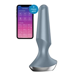 Satisfyer Plug-Ilicious 2 Analni vibrator, Sa aplikacijom, Vodootporan, 13.5cm, Ice Blue