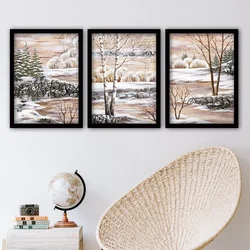 Wallity Set uramljenih slika 3SC152, 3 dijela