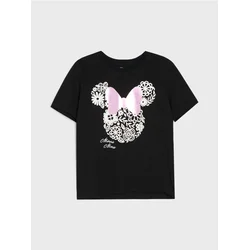 Sinsay - Pamučna majica sa printom Minnie Mouse - crno