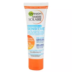 Garnier Garnier Ambre Solaire Sensitive Advanced Krema za sunčanje lica za osjetljivu kožu SPF 50+ 50 ml kGA173