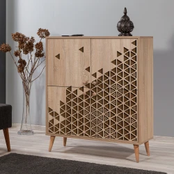 Hanah Home Komoda Multilux 95x111x36cm Hrast