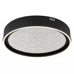 Globo 68288D - prigušiva LED plafonska lampa MIRRORA 40W/230V, prečnik 51,5 cm, crna + daljinski upravljač