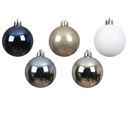 Dekordom dekoracija - hanging bauble set mix 30pcs 6cm 023968 - assorted blue - kmg ( 045618 )