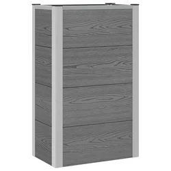 Povišena vrtna gredica Siva 50 x 30 x 82 cm WPC i aluminij