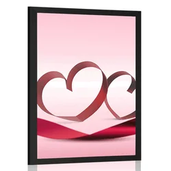 Plakat srčka s trakom - 60x90 no frame