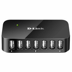 D-LINK USB Hub 7-portni USB 2.0 DUB-H7/E crni