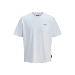 JACK & JONES Majica JJEArchive modra / bela