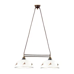 Kolarz 731.82.151 - Luster na sajli NONNA 2xE27/75W/230V sa motivom jelena, ružičasto-zlatna