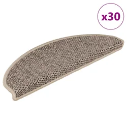 Samoljepljivi otirači za stepenice 30 kom 65x21x4 cm tamnobež