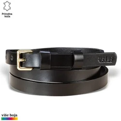Princ Leather Ženski kaiš, Kožni, Crni