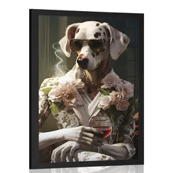 Plakat živalski gangster dalmatinka - 60x90 black