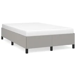 shumee vidaXL Posteljni okvir brez vzmetnice, siv, 120x190 cm, blago