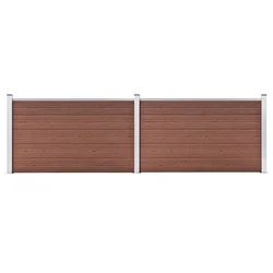 Vidaxl Vrtna ograja WPC 353x106 cm rjava