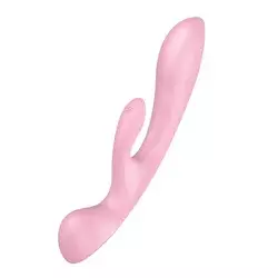 Masažer za klitoris Satisfyer Triple Oh, 24cm, Roze
