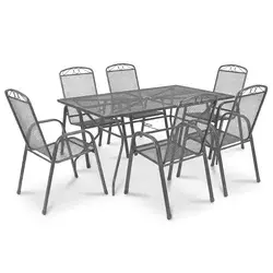 Set vrtnega pohištva Melfi 6+1 antracit