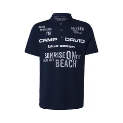 CAMP DAVID Majica  marine / bela