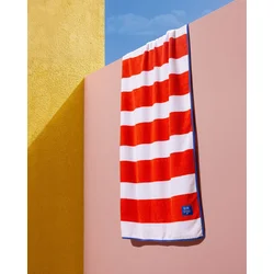 Madame Coco Peškir za plažu Biasse, Pamučni, 70x150cm, Crveno-beli