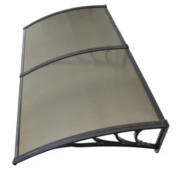 Nadstrešnica Aluminijumska 240x150cm Crna Bronza 5mm