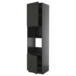 METOD Visoki element za ugradne uređaje, Crnosiva/Nickebo boja antracita, mat, 60x60x240 cm