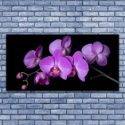 tulup.si Slika na steklu Orhideja orhideje 140x70 cm 4 obešalnika
