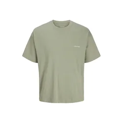 JACK & JONES Majica JORMONTAUK oliva/črna/bela