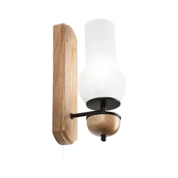 Brilagi - LED zidna svetiljka COTTAGE 1xE14/40W/230V hrast/bela
