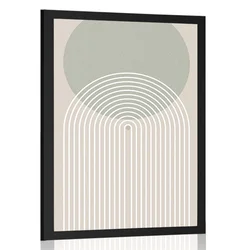 Plakat kaki mavrični lok Mid-Century - 20x30 white