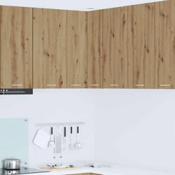 vidaXL Viseča omarica Riga Artisan hrast in bela 57 x 57 x 80 cm