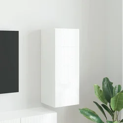 TV zidni ormar Sjajno bijelo 30 x 31 x 80 cm Konstruirano drvo