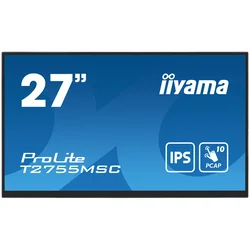 Iiyama ProLite T2755MSC-B1 - LED monitor27 touchscreen 1920 x 1080 Full HD (1080p) @ 60 Hz IPS 400 cd/m2 1000:1 5 ms HDMI DisplayPort speakers black